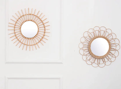 Mirror, Makeup Mirror, Decorative Mirror, Wicker Mirror