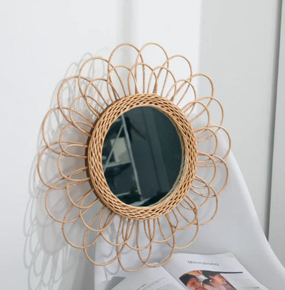 Mirror, Makeup Mirror, Decorative Mirror, Wicker Mirror