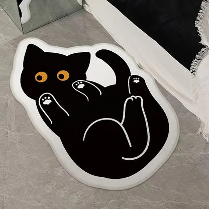 Cute Cat Bedroom Floor Mat - 1 Piece
